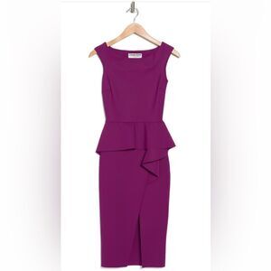 Chiara Boni La Petite Robe bronte peplum cocktail midi dress size 8, IT 44